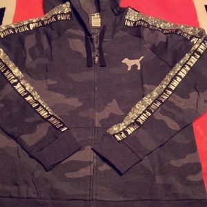 Bling hooded full zip